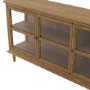 Large Walnut Sideboard with 3 Glass Doors - Westport