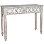 Aurora Boutique Miami Beach Mirrored Wood Ash 2 Drawer Console Table