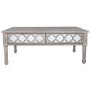 Aurora Boutique Mirrored Wood Ash Miami Beach Coffee Table