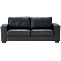 World Furniture Durban 3 Seater Sofa in Black  