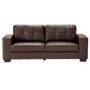 World Furniture Durban Bonded Leather 3 Seater Sofa in Brown  