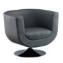World Furniture Havana Faux Leather Swivel Chair in Grey  