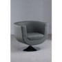 World Furniture Havana Faux Leather Swivel Chair in Grey  