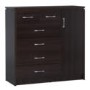 Seconique Charles 1 Door 6 Drawer Chest of Drawers in Walnut Effect