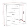 Seconique Charles 1 Door 6 Drawer Chest of Drawers in Walnut Effect