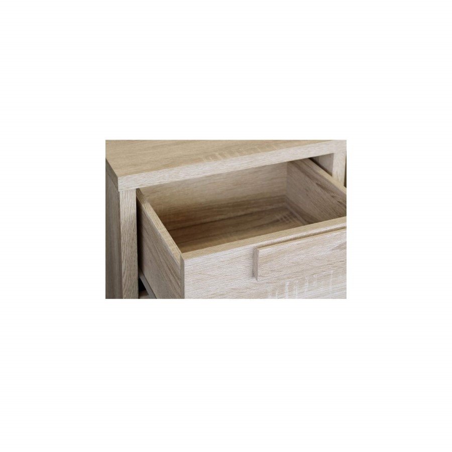 Seconique Cambourne 2 Drawer Bedside Chest - Sonoma Oak Effect Veneer