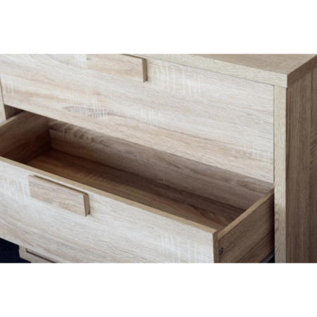 Seconique Cambourne 3 Drawer Chest - Sonoma Oak Effect Veneer