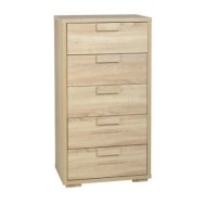 Seconique Cambourne 5 Drawer Chest - Sonoma Oak Effect Veneer