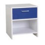 Seconique Lollipop 1 Drawer Bedside Cabinet - White/Blue