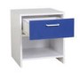 Seconique Lollipop 1 Drawer Bedside Cabinet - White/Blue