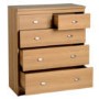 Seconique Regent 3+2 Drawer Chest in Teak Effect