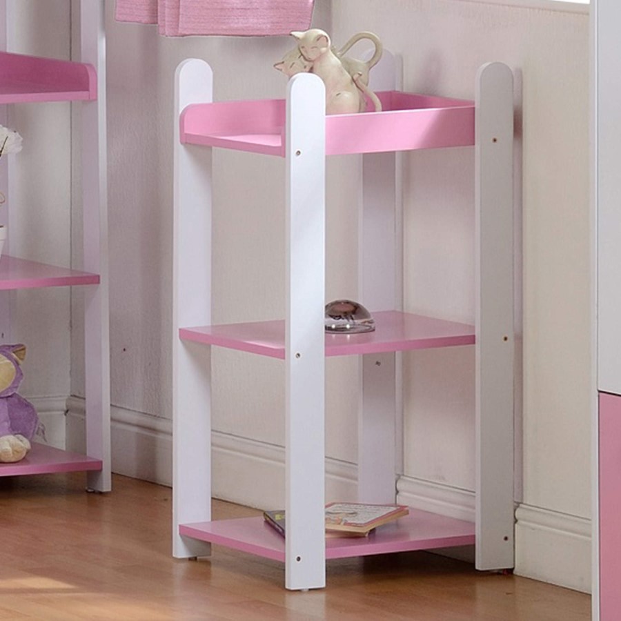 Seconique Lollipop 3 Shelf Unit in Pink and White