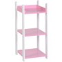 Seconique Lollipop 3 Shelf Unit in Pink and White
