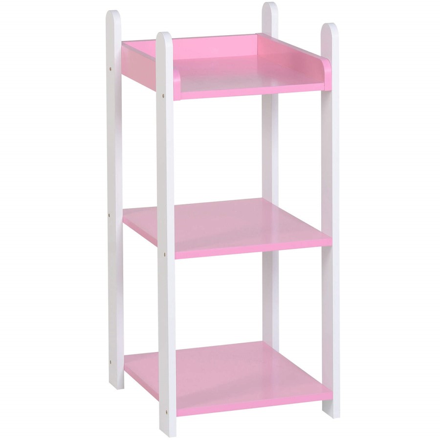 Seconique Lollipop 3 Shelf Unit in Pink and White