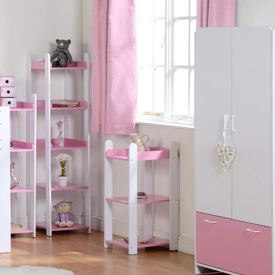 Seconique Lollipop 3 Shelf Unit in Pink and White