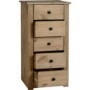 Seconique Panama Chest of 5 Drawers in Natural Wax