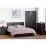 Seconique Prado 3 Drawer Chest in Black Faux Leather
