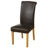 Seconique Dunoon Pair of Roll Back Dining Chairs in brown