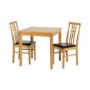 Seconique Vienna Pair of Dining Chairs - Medium Oak/Brown PU