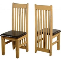 Seconique Pair of Tortilla Dining Chairs in Expresso Brown