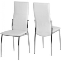 Seconique Pair of Berkley White Dining Chairs