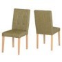 Seconique Aspen Pair of Chairs in Green Fabric