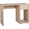Small Oak Effect Office Desk with Storage - Cambourne - Seconique