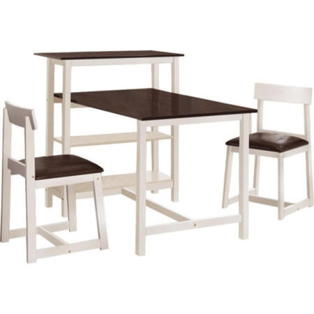 Seconique Costa Rica Dining Set - Classic Espresso/DP White/Brown PU