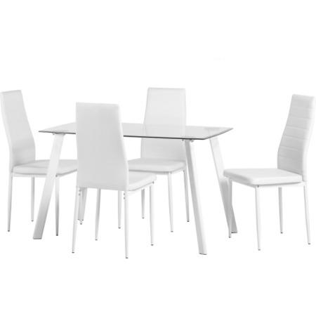 Seconique Abbey Dining Set In White