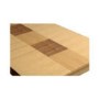 Seconique Wexford 47" Dining Set - Oak Veneer/Walnut Inlay/Charcoal PU