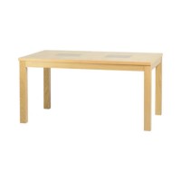 Seconique Wexford 47" Dining Table - Oak Veneer/Walnut Inlay