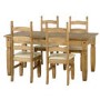 Seconique Corona Extending Distressed Waxed Pine Table & 4 Chairs