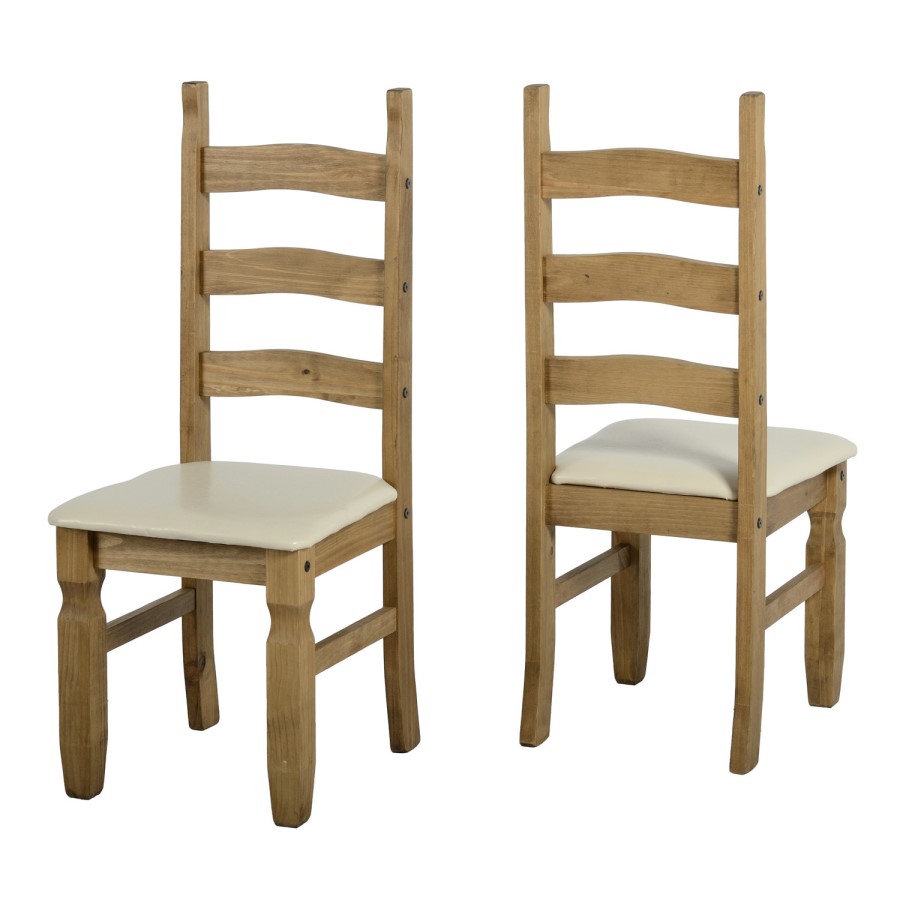 Seconique Corona Extending Distressed Waxed Pine Table & 4 Chairs