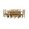 Extendable Dining Table &amp; 8 Chairs in Pine - Corona