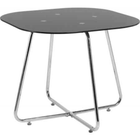 Seconique Washington Stowaway Dining Set in Black Glass + 4 Chairs