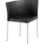 Seconique Washington Stowaway Dining Set in Black Glass + 4 Chairs