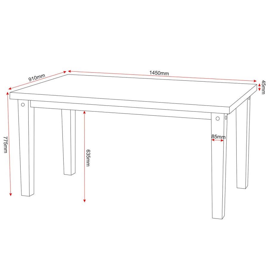 Seconique Tortilla 4'9 Dining Table