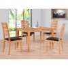 Richmond Oak Dining Set &amp; 4 Brown Faux Leather Dining Chairs