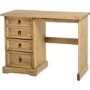 Seconique WHDT027DWP DT027DWP - Corona 4 Drawer Dressing Table - Distressed Waxed Pine