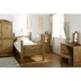 Seconique WHDT027DWP DT027DWP - Corona 4 Drawer Dressing Table - Distressed Waxed Pine