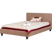 Seconique Prado 5ft King Size Bed Frame Upholstred In Sand Fabric