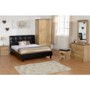 Seconique Monroe 4'6" Bed - Expresso Brown PU