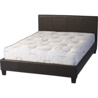 Seconique Prado 5ft King Size Bed Frame In Brown Faux Leather