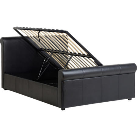 Seconique Franklyn Double Storage Bed Frame in Brown