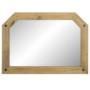 Seconique Corona Over Mantle Mirror in Distressed Waxed Pine