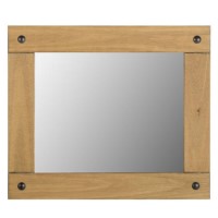 Seconique Corona Medium Wall Mirror in Distressed Waxed Pine