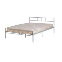 Seconique Devon 4'6" Bed - Silver