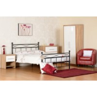 Seconique Seville Chest of Drawers in Oak/White