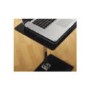 Seconique Laptop Table in Black Glass and Chrome