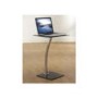 Seconique Laptop Table in Black Glass and Chrome
